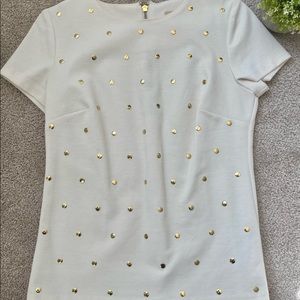 MICHAEL KORS Cream and gold top